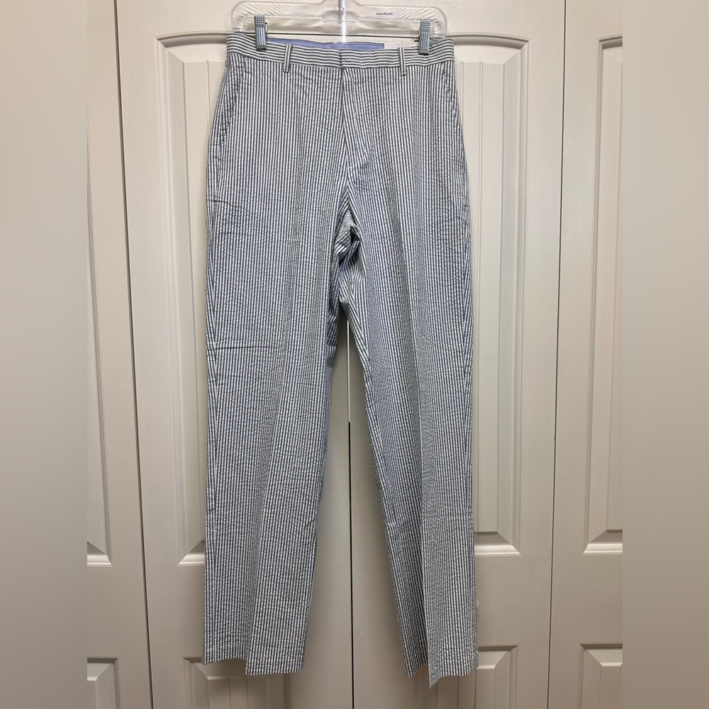 Izod Boy’s  Blue and White Striped Chinos